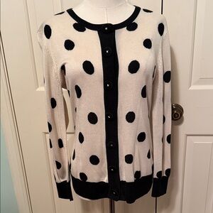 Sara Jane Cream and Black Polka Dot Cardigan
